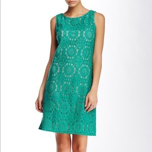 Eliza J Green Lace Shift Dress